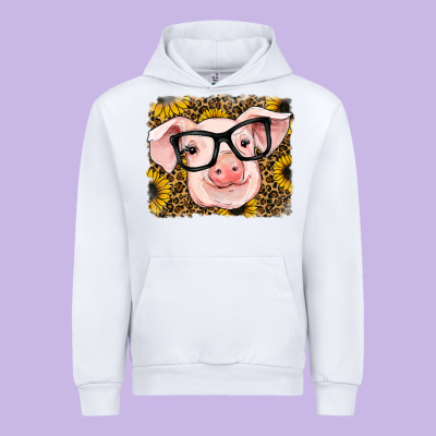 Sunflowers Pig Urban Hoodie Designed By Ranaportraitstore