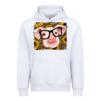 White sunflowers pig Urban Hoodie - RanaPortraitStore