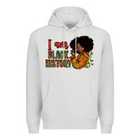 Dove Grey I am black history Premium Hoodie - Zillion Design Studio