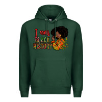 Sports Green I am black history Premium Hoodie - Zillion Design Studio