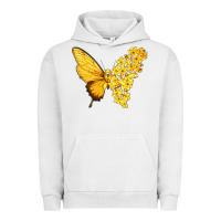 Pigment Lunar Rock flowers and childhood cancer ribbon butterfly Urban Hoodie - texasbilliewilder