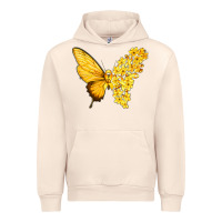 Sandshell flowers and childhood cancer ribbon butterfly Urban Hoodie - texasbilliewilder