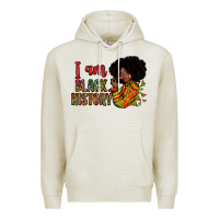 Oatmeal Heather I am black history Premium Hoodie - Zillion Design Studio