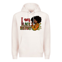 Pale Pink I am black history Premium Hoodie - Zillion Design Studio