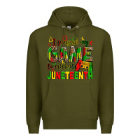 Army Green I paused my game to celebrate Juneteenth Premium Hoodie - Zillion Design Studio