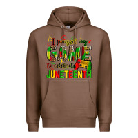 Chestnut I paused my game to celebrate Juneteenth Premium Hoodie - Zillion Design Studio