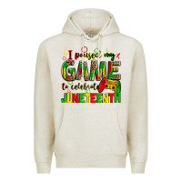 Oatmeal Heather I paused my game to celebrate Juneteenth Premium Hoodie - Zillion Design Studio