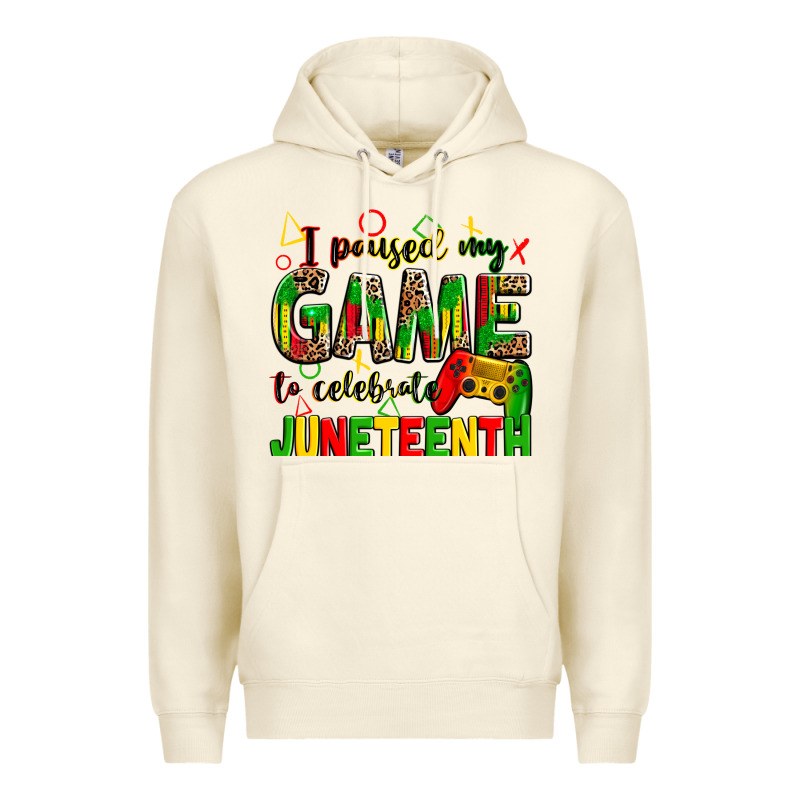 I Paused My Game To Celebrate Juneteenth Premium Hoodie by Zillion Design Studio | Teevron
