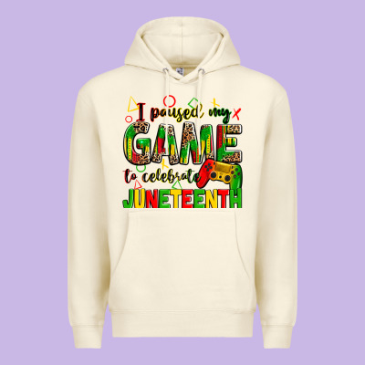 I Paused My Game To Celebrate Juneteenth Premium Hoodie Designed By Zillion Design Studio