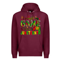 Burgundy I paused my game to celebrate Juneteenth Premium Hoodie - Zillion Design Studio