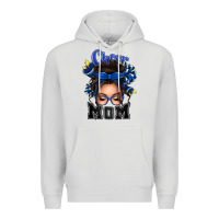 Dove Grey cheer mom messy bun Premium Hoodie - texasbilliewilder