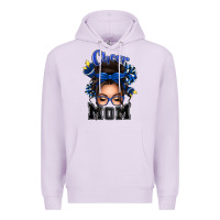 Lilac cheer mom messy bun Premium Hoodie - texasbilliewilder