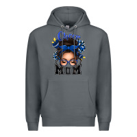 Rock cheer mom messy bun Premium Hoodie - texasbilliewilder