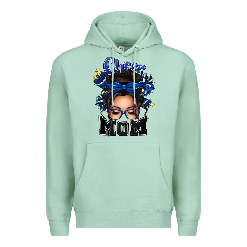Cheer Mom Messy Bun Premium Hoodie by texasbilliewilder | Teevron