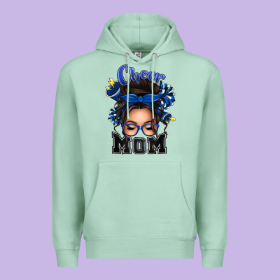 Cheer Mom Messy Bun Premium Hoodie Designed By Texasbilliewilder
