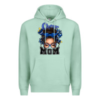 Seafoam cheer mom messy bun Premium Hoodie - texasbilliewilder