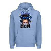 Colony Blue cheer mom messy bun Premium Hoodie - texasbilliewilder