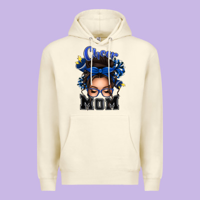 Cheer Mom Messy Bun Premium Hoodie Designed By Texasbilliewilder