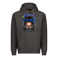 Smoke cheer mom messy bun Premium Hoodie - texasbilliewilder