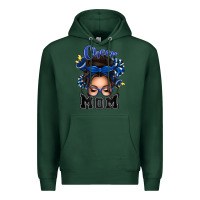 Sports Green cheer mom messy bun Premium Hoodie - texasbilliewilder