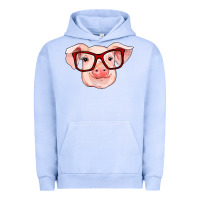 Pigment Grape Ice pig with red glasses Urban Hoodie - RanaPortraitStore