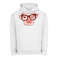 Pigment Lunar Rock pig with red glasses Urban Hoodie - RanaPortraitStore