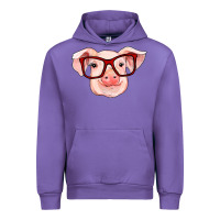 Tulip pig with red glasses Urban Hoodie - RanaPortraitStore