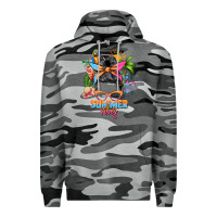 Slate Camo summer vibes messy bun Premium Hoodie - Zillion Design Studio