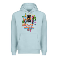 Blue Mist summer vibes messy bun Premium Hoodie - Zillion Design Studio