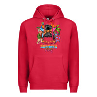 Cardinal summer vibes messy bun Premium Hoodie - Zillion Design Studio