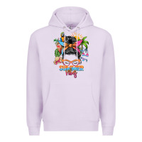 Lilac summer vibes messy bun Premium Hoodie - Zillion Design Studio