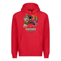 Red summer vibes messy bun Premium Hoodie - Zillion Design Studio