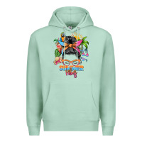 Seafoam summer vibes messy bun Premium Hoodie - Zillion Design Studio
