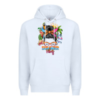 White summer vibes messy bun Premium Hoodie - Zillion Design Studio