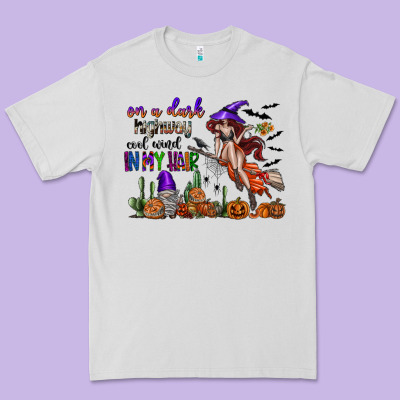 On A Dark Highway Cool Wind In My Hair Premium Tee Designed By Sublimationcraftshop