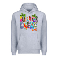 Heather Grey summer break Premium Hoodie - Zillion Design Studio