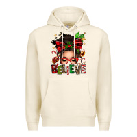 Tofu christmas believe afro messy bun Premium Hoodie - texasbilliewilder
