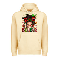 Pina Colada christmas believe afro messy bun Premium Hoodie - texasbilliewilder