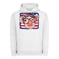 Pigment Lunar Rock american flag pig Urban Hoodie - RanaPortraitStore