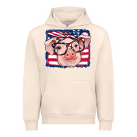 Sandshell american flag pig Urban Hoodie - RanaPortraitStore