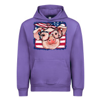Tulip american flag pig Urban Hoodie - RanaPortraitStore