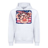 White american flag pig Urban Hoodie - RanaPortraitStore