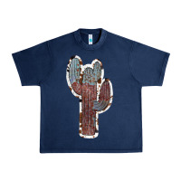 Navy Cowhide Old Cactus Urban Heavy Tee - RanaPortraitStore