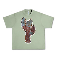 Oil Green Cowhide Old Cactus Urban Heavy Tee - RanaPortraitStore