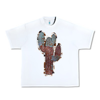 White Cowhide Old Cactus Urban Heavy Tee - RanaPortraitStore