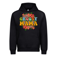 Black groovy mama Urban Hoodie - Zillion Design Studio