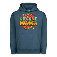 Pigment Midnight Navy groovy mama Urban Hoodie - Zillion Design Studio