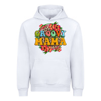 White groovy mama Urban Hoodie - Zillion Design Studio