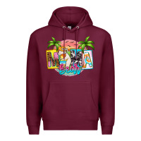 Burgundy mama bear summer Premium Hoodie - Zillion Design Studio