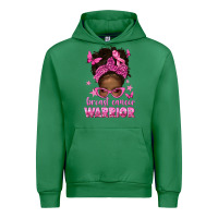 Emerald afro messy bun breast cancer warrior Urban Hoodie - texasbilliewilder